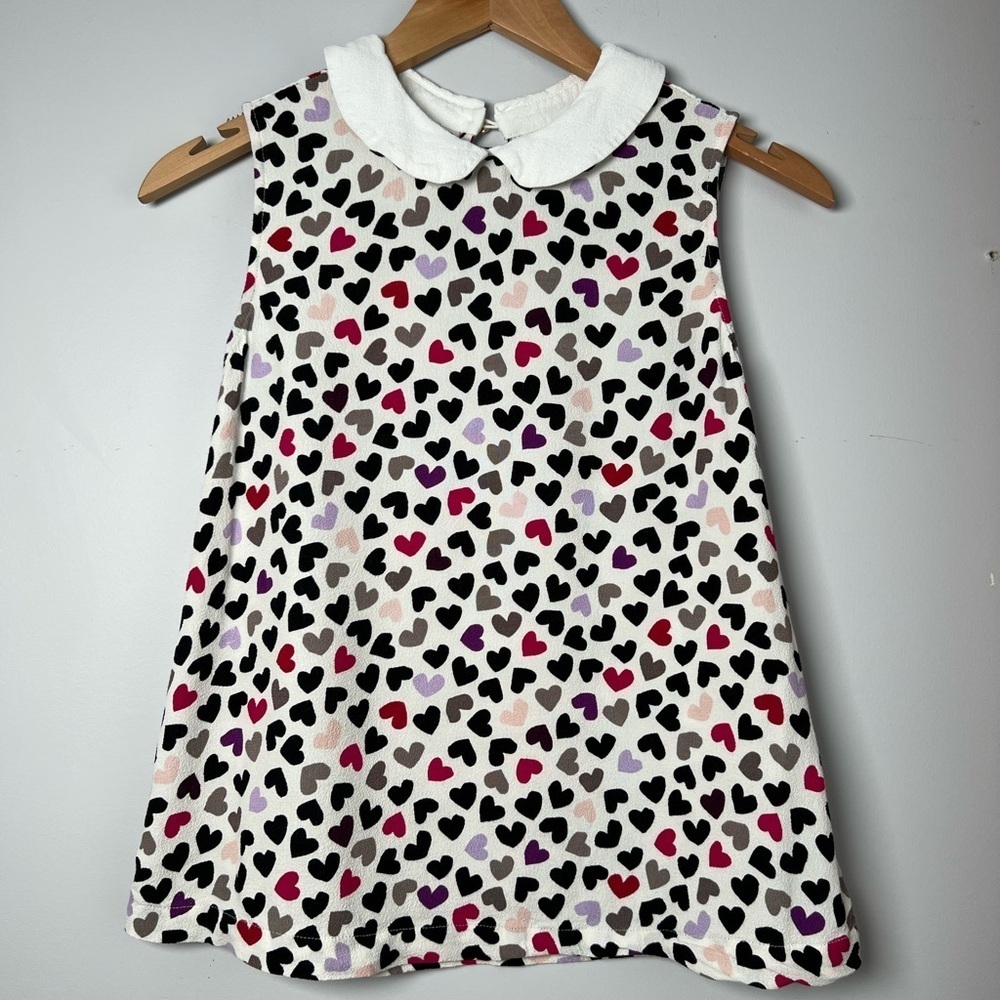 kate spade New York Kids Jensen Top Blouse Dancing Hearts AOP XL Girls